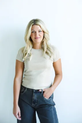 Classic Ribbed Knit Tee