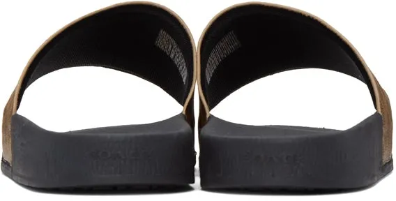 Coach 1941 Khaki Signature Slip-On Sandals