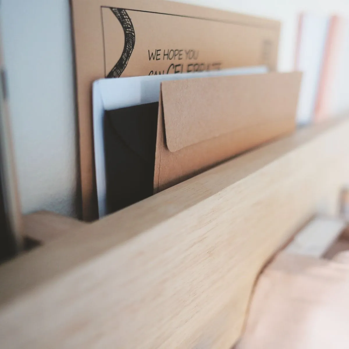 Coat Rack with Mail Holder (Oak) 80cm