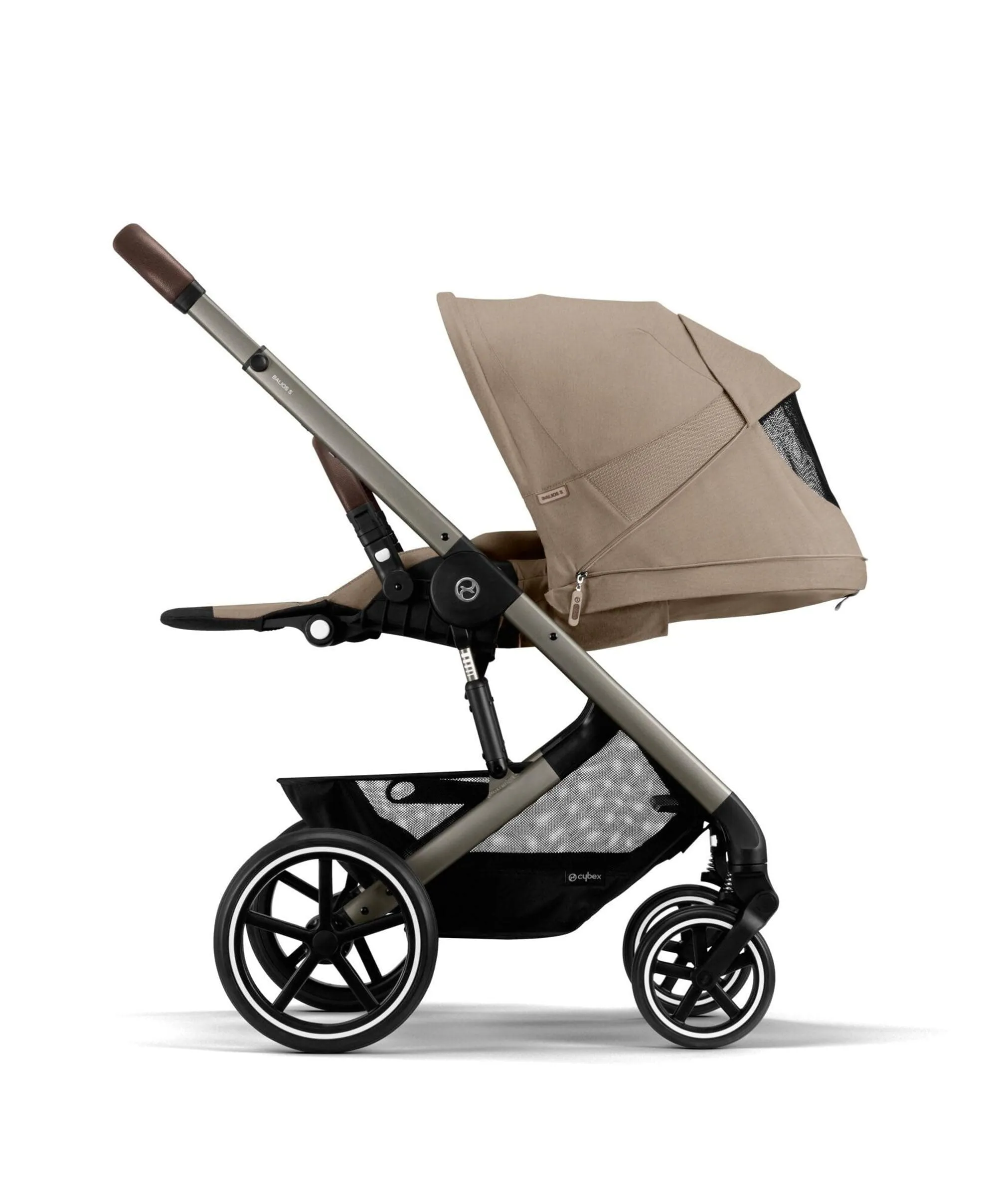 Cybex Balios S Lux Pushchair Bundle with Cybex Cloud T Car Seat (7 Pieces) – Almond Beige