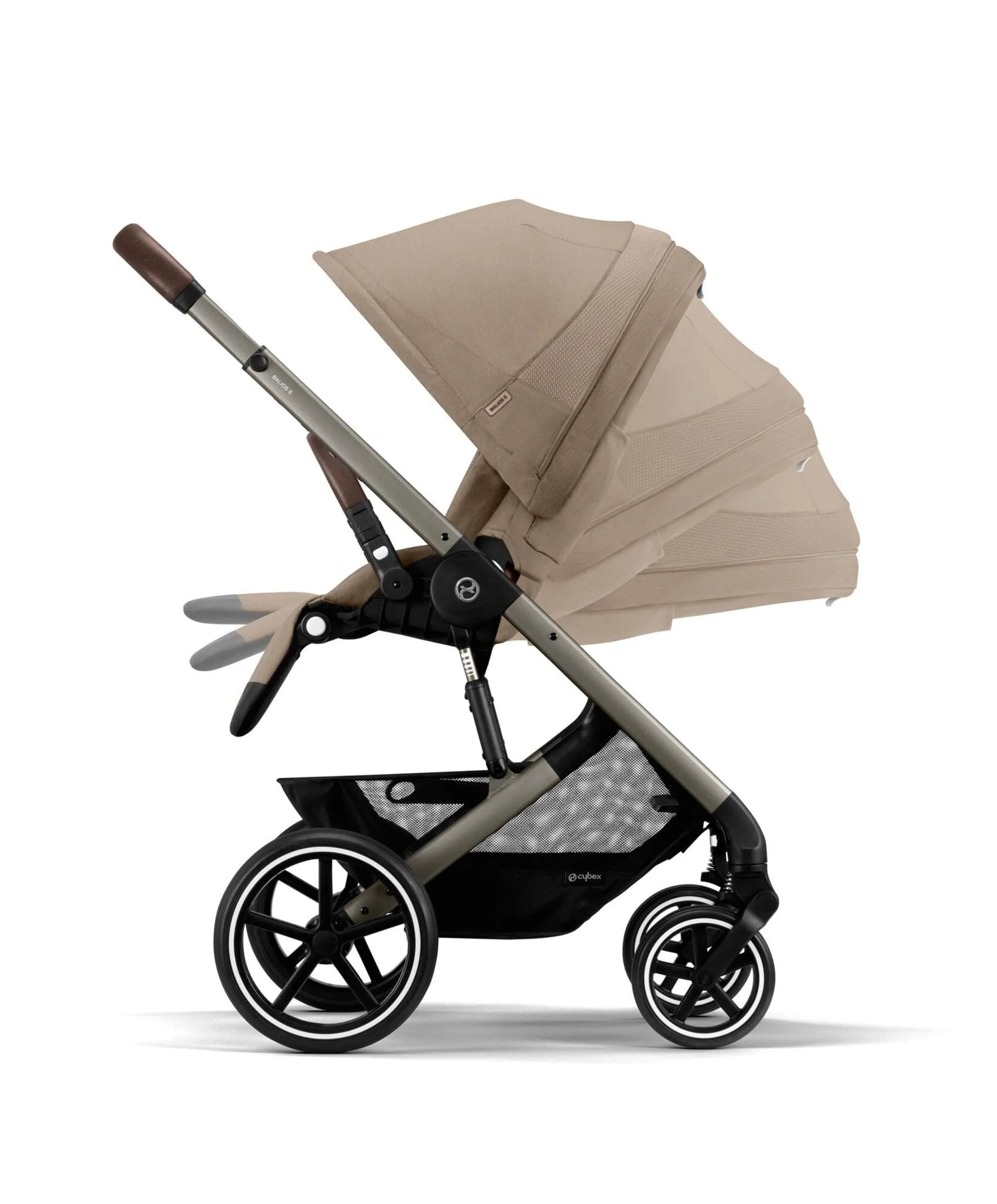 Cybex Balios S Lux Pushchair Bundle with Cybex Cloud T Car Seat (7 Pieces) – Almond Beige