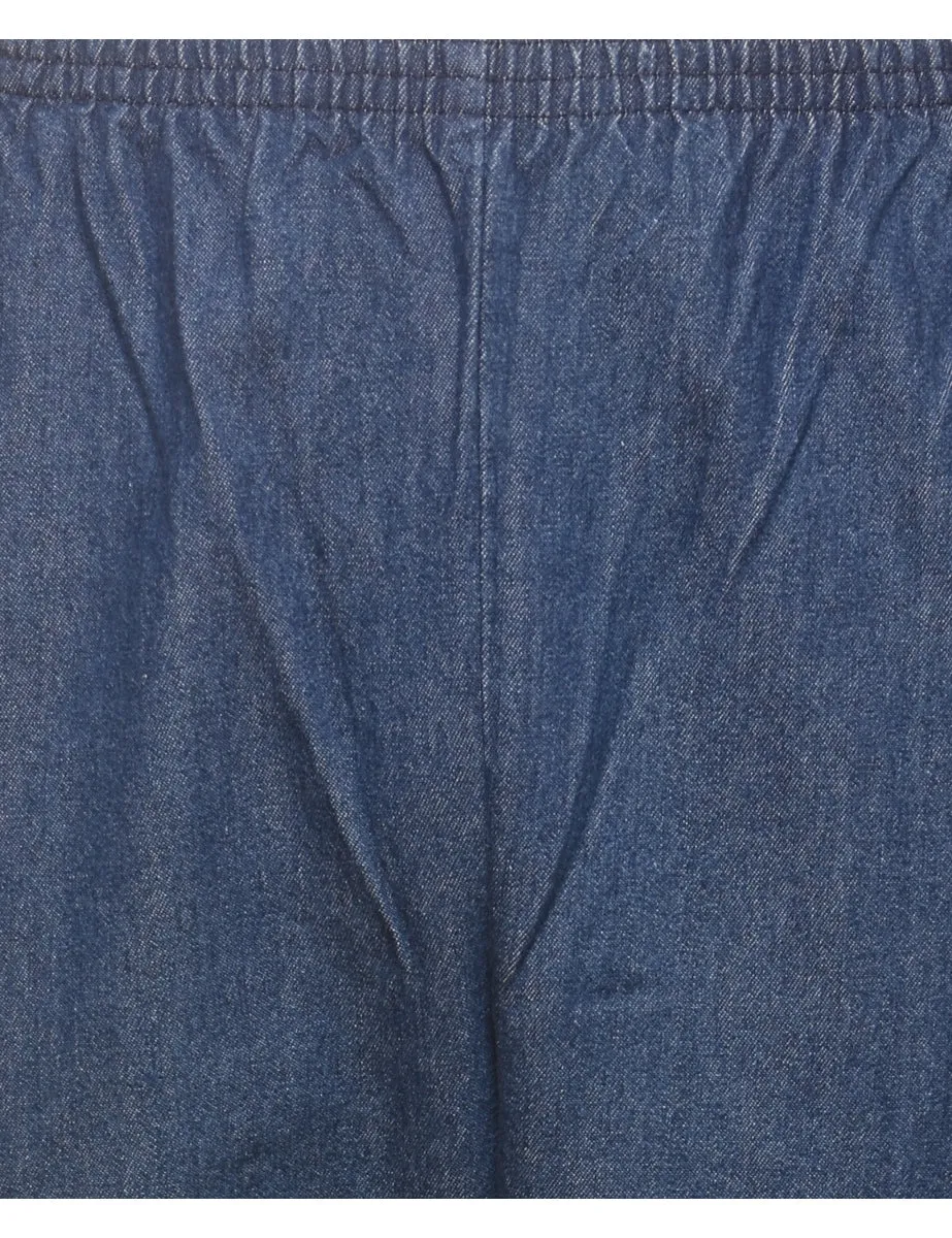 Dark Wash Tapered Denim Trousers - W26 L27