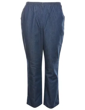 Dark Wash Tapered Denim Trousers - W26 L27
