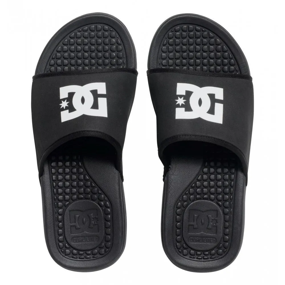 DC Bolsa Sandals Black Slip On Sliders 1