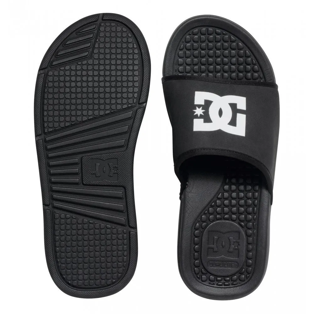 DC Bolsa Sandals Black Slip On Sliders 1
