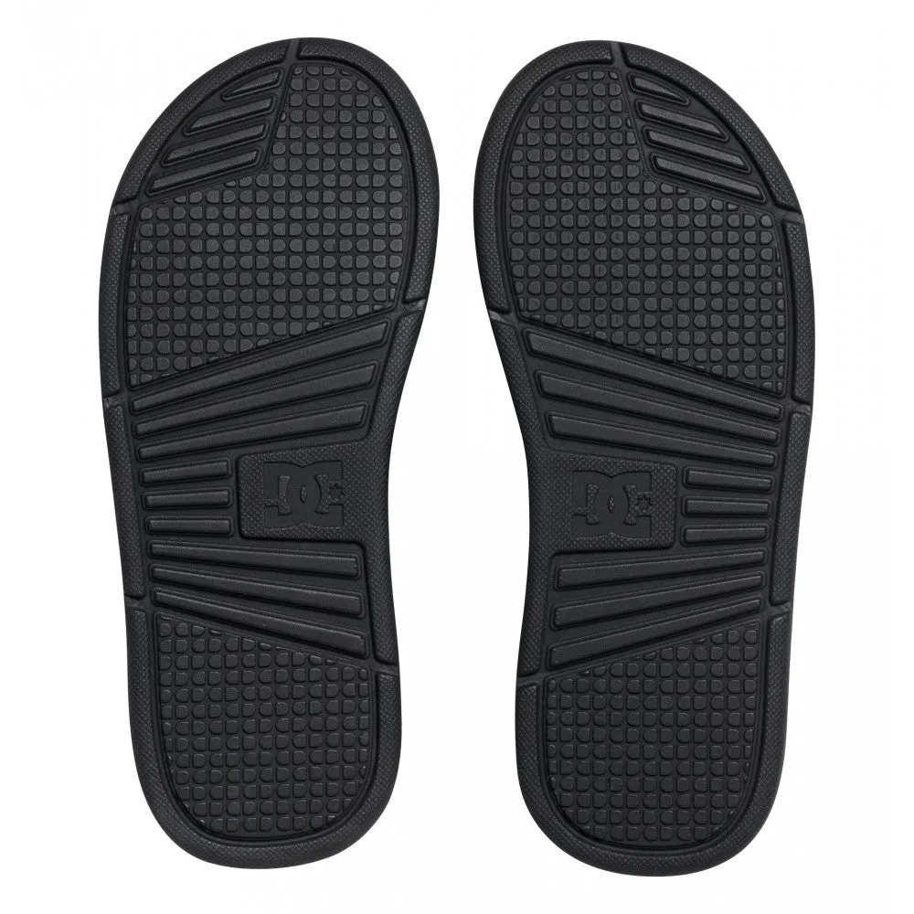 DC Bolsa Sandals Black Slip On Sliders 1
