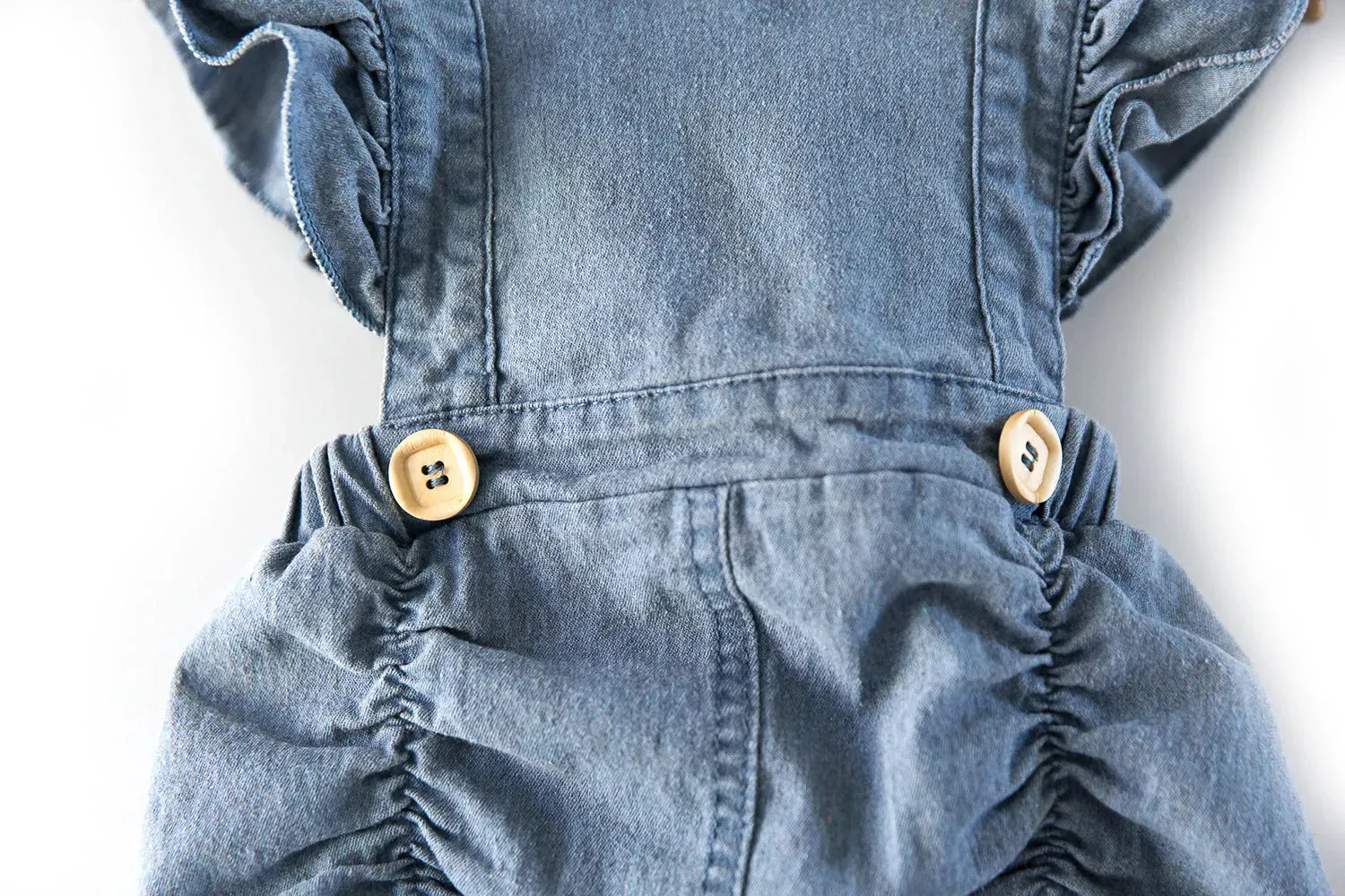 Denim Ruffle Romper