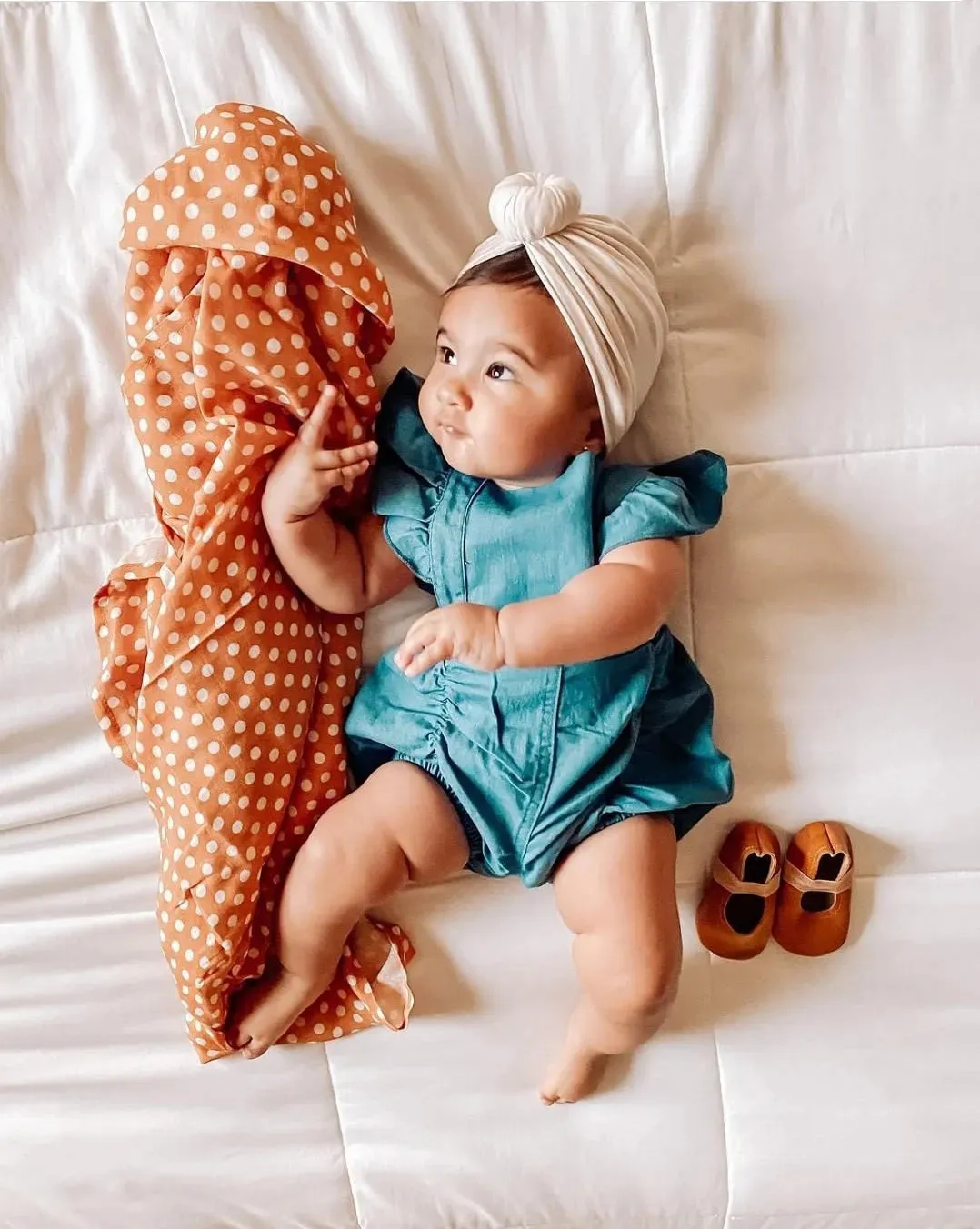 Denim Ruffle Romper