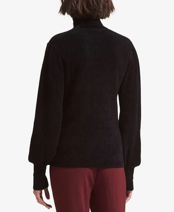 DKNY Chenille Blouson-Sleeve Sweater