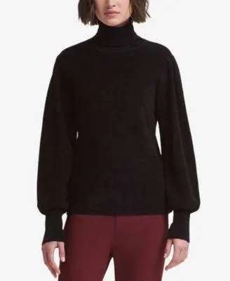 DKNY Chenille Blouson-Sleeve Sweater