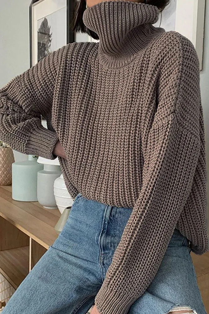 elveswallet Leave It All Behind Cropped turtleneck Sweater