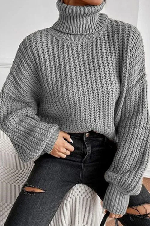 elveswallet Leave It All Behind Cropped turtleneck Sweater