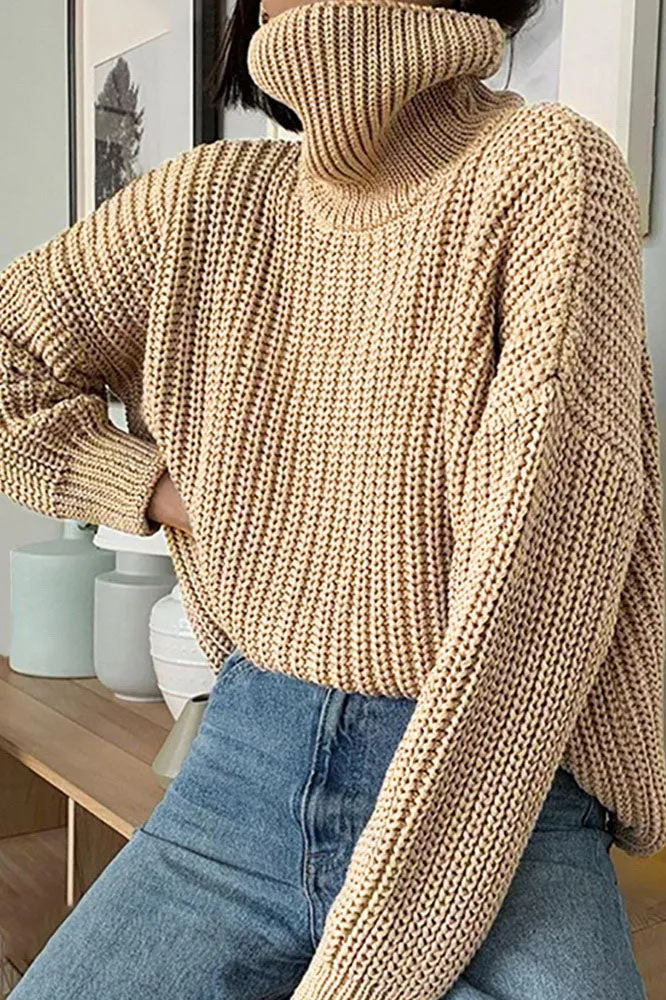 elveswallet Leave It All Behind Cropped turtleneck Sweater