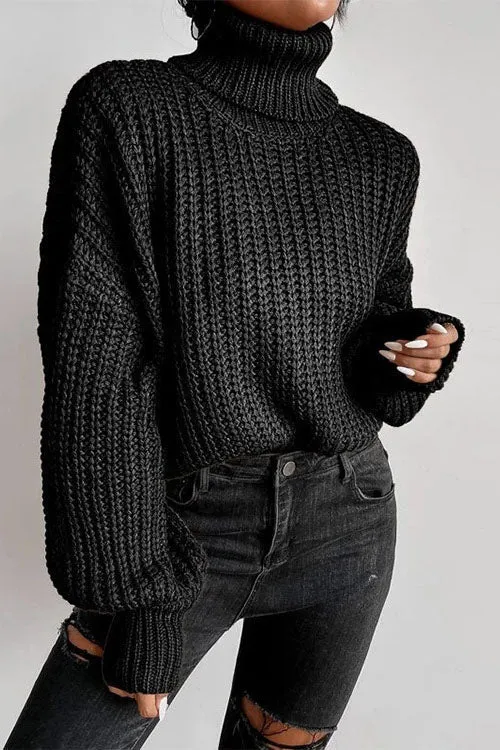 elveswallet Leave It All Behind Cropped turtleneck Sweater