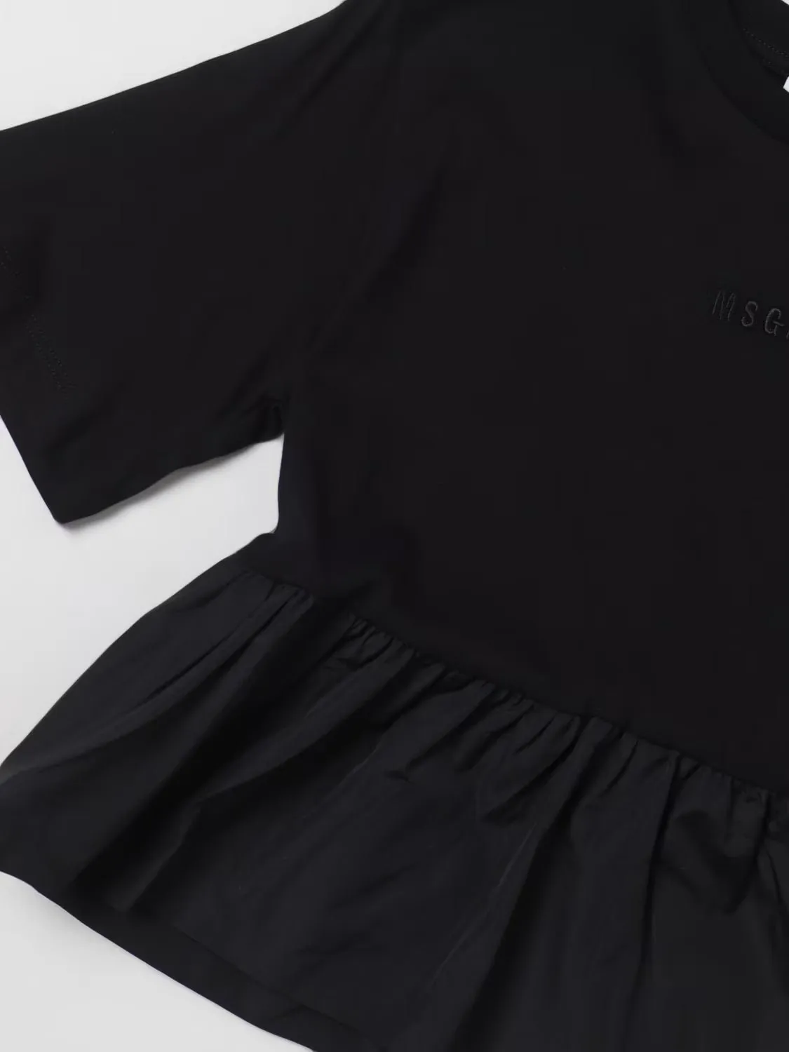 Embellished Logo Taffeta T-shirt