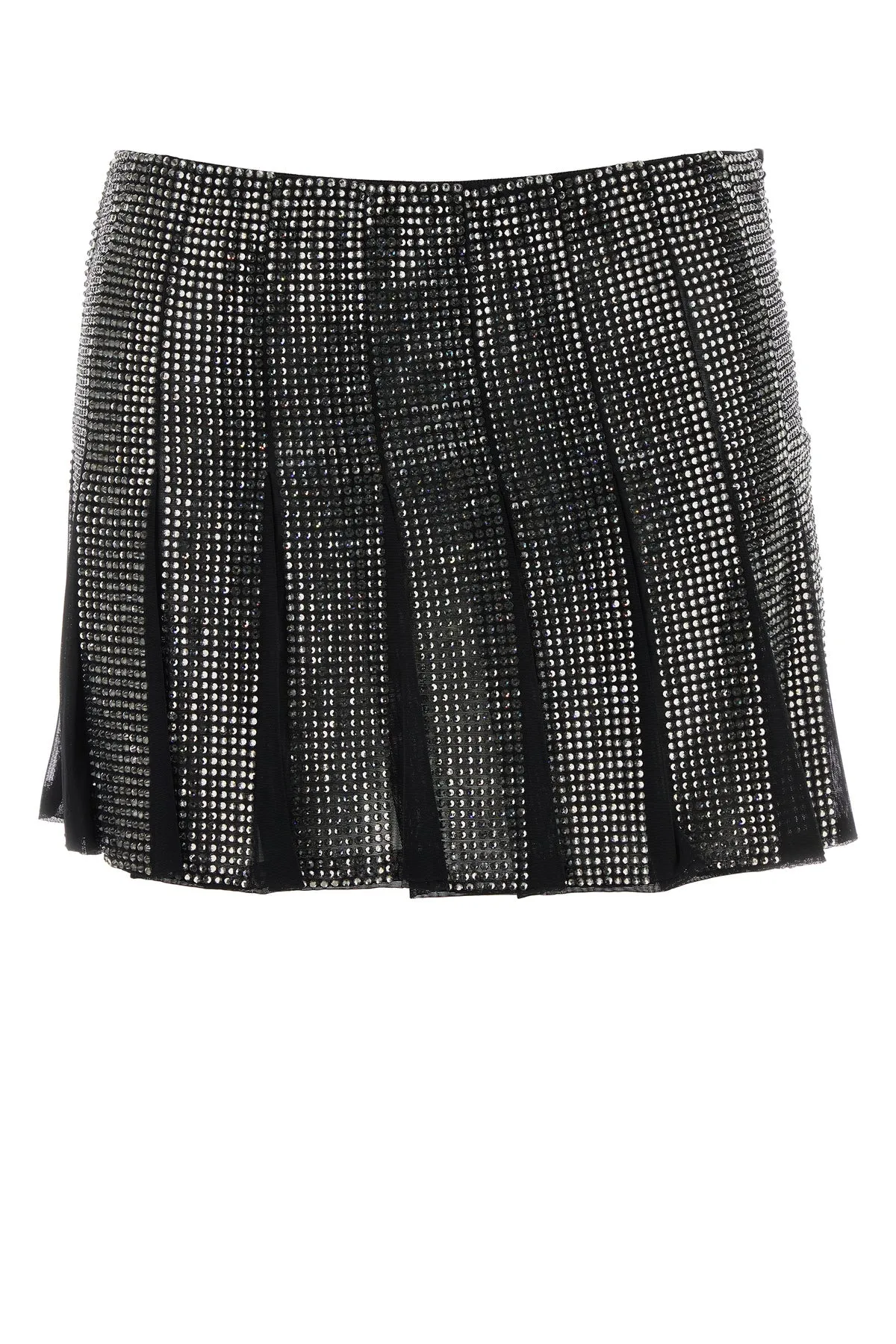 Embellished stretch tulle mini skirt
