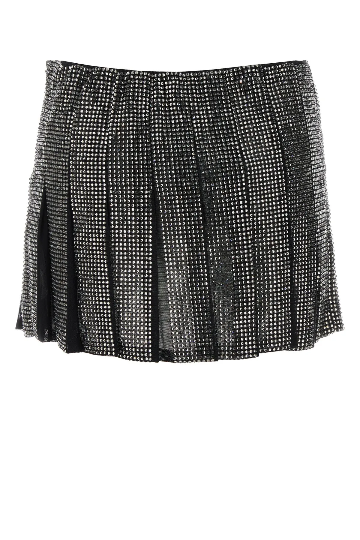 Embellished stretch tulle mini skirt