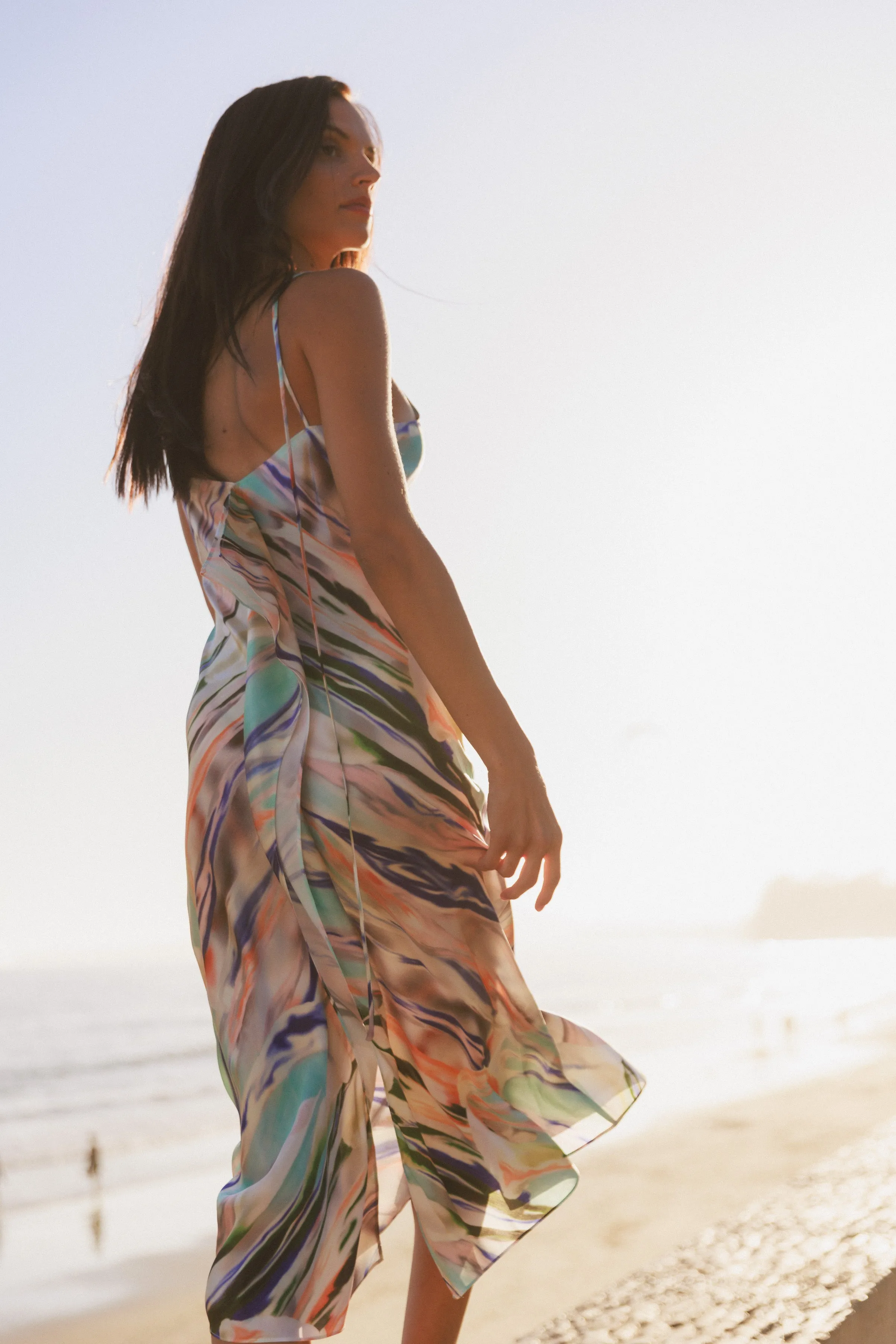 Emma Slip Dress - Abstract Orchid