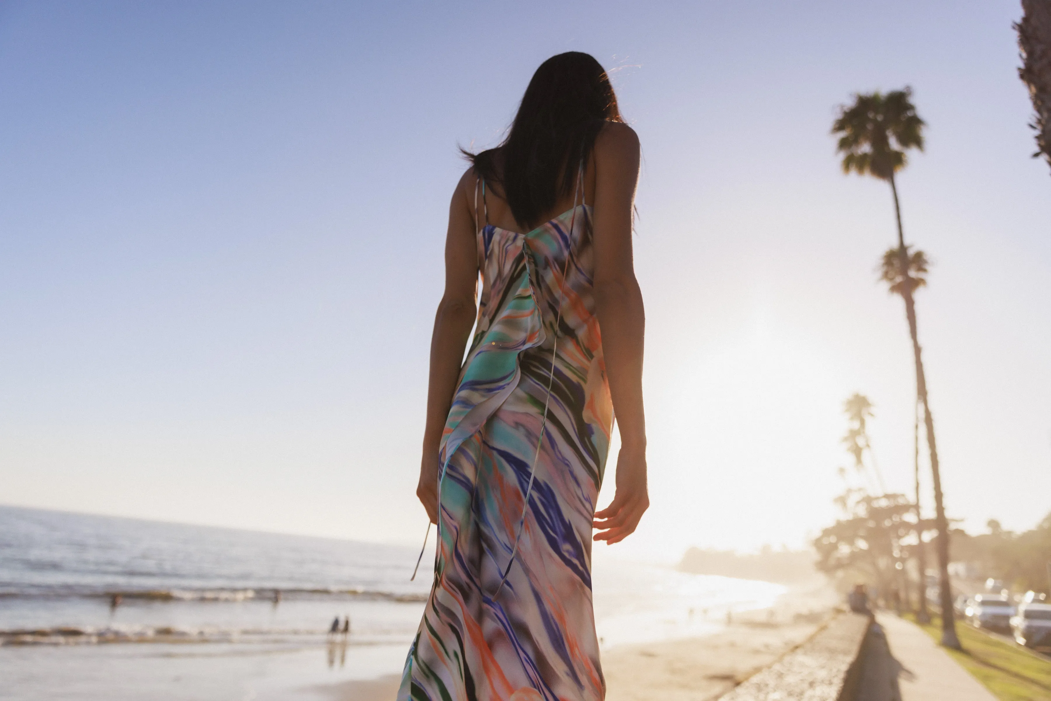 Emma Slip Dress - Abstract Orchid