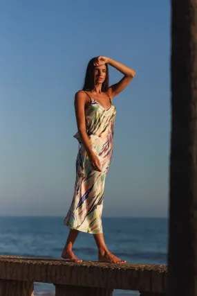 Emma Slip Dress - Abstract Orchid