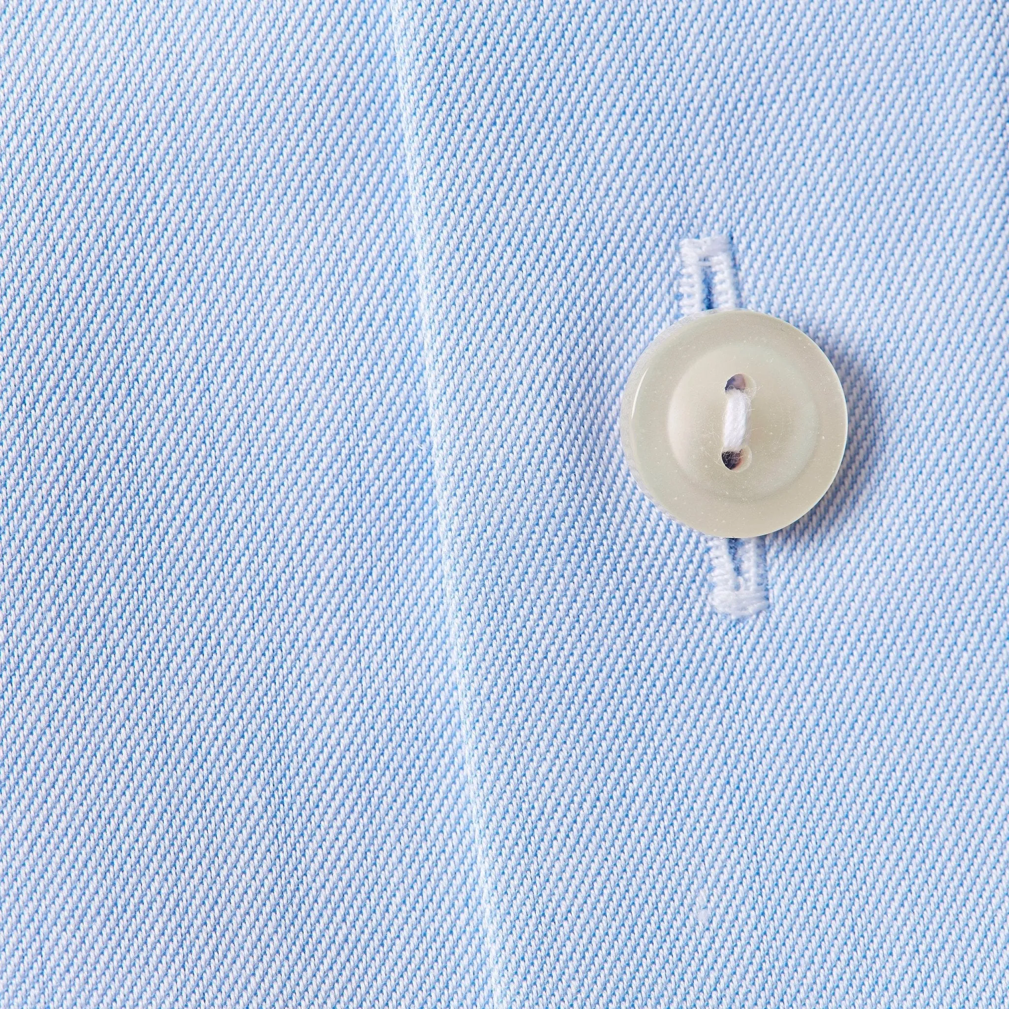 ETON Plain Twill Tail Single Cuff Shirt SKY