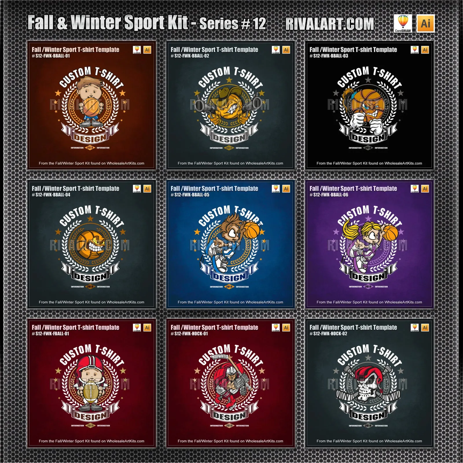 Fall & Winter Sport Kit Bundle for CorelDraw