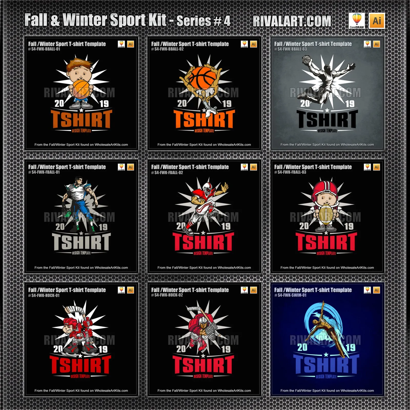 Fall & Winter Sport Kit Bundle for CorelDraw