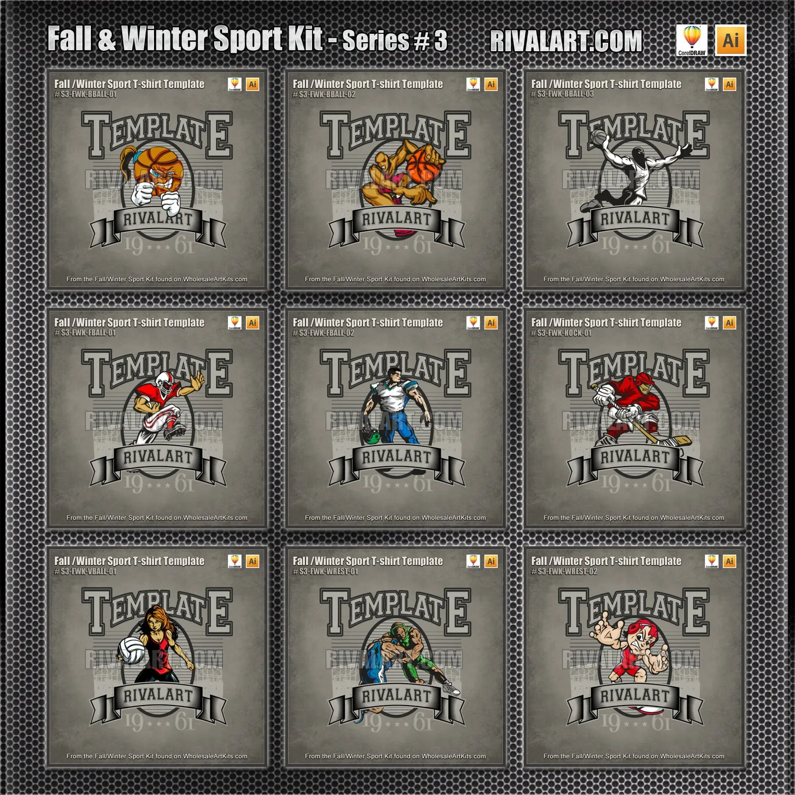 Fall & Winter Sport Kit Bundle for CorelDraw