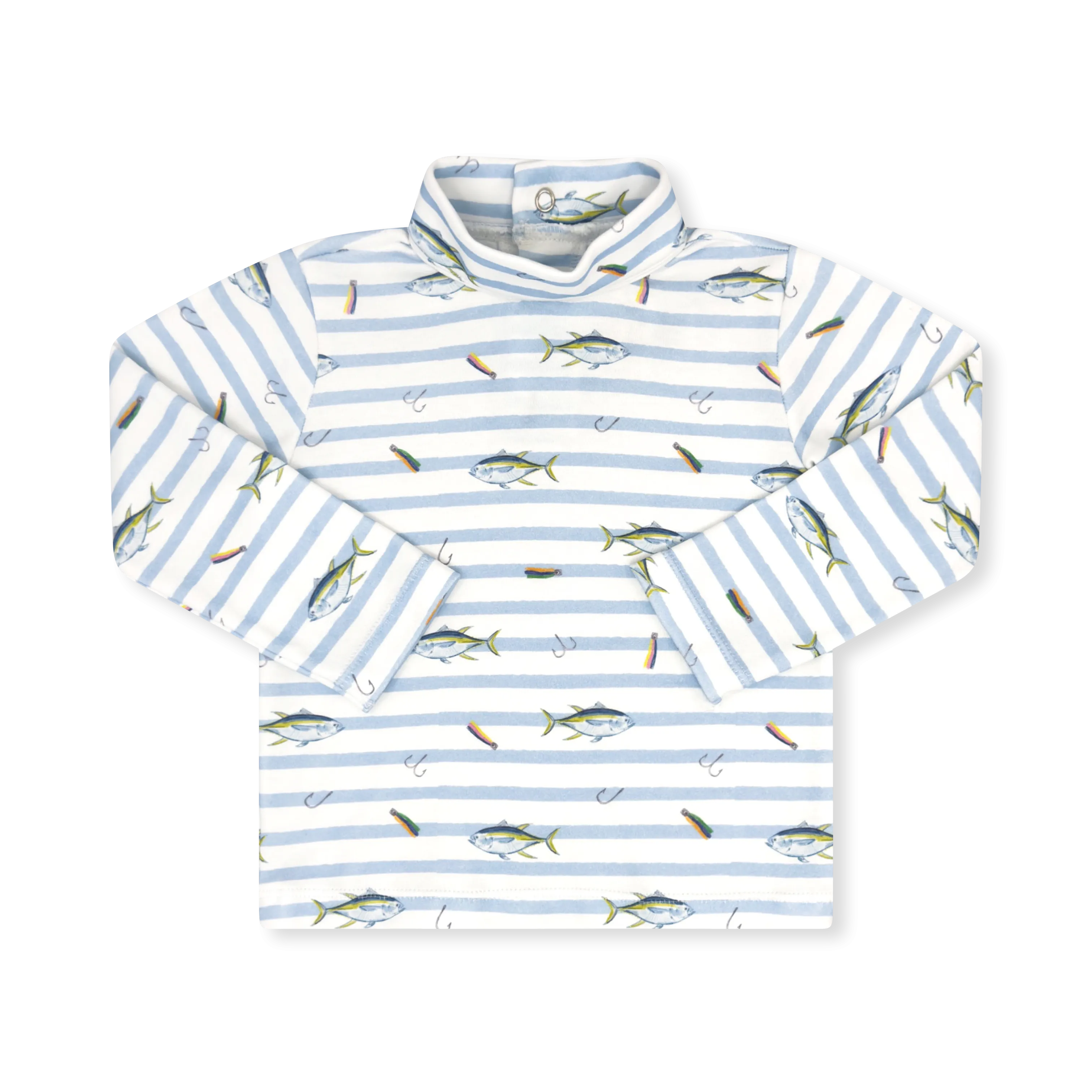 Fish Print Turtleneck
