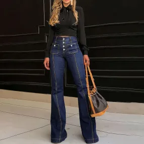 Flare High Waist Long Jeans