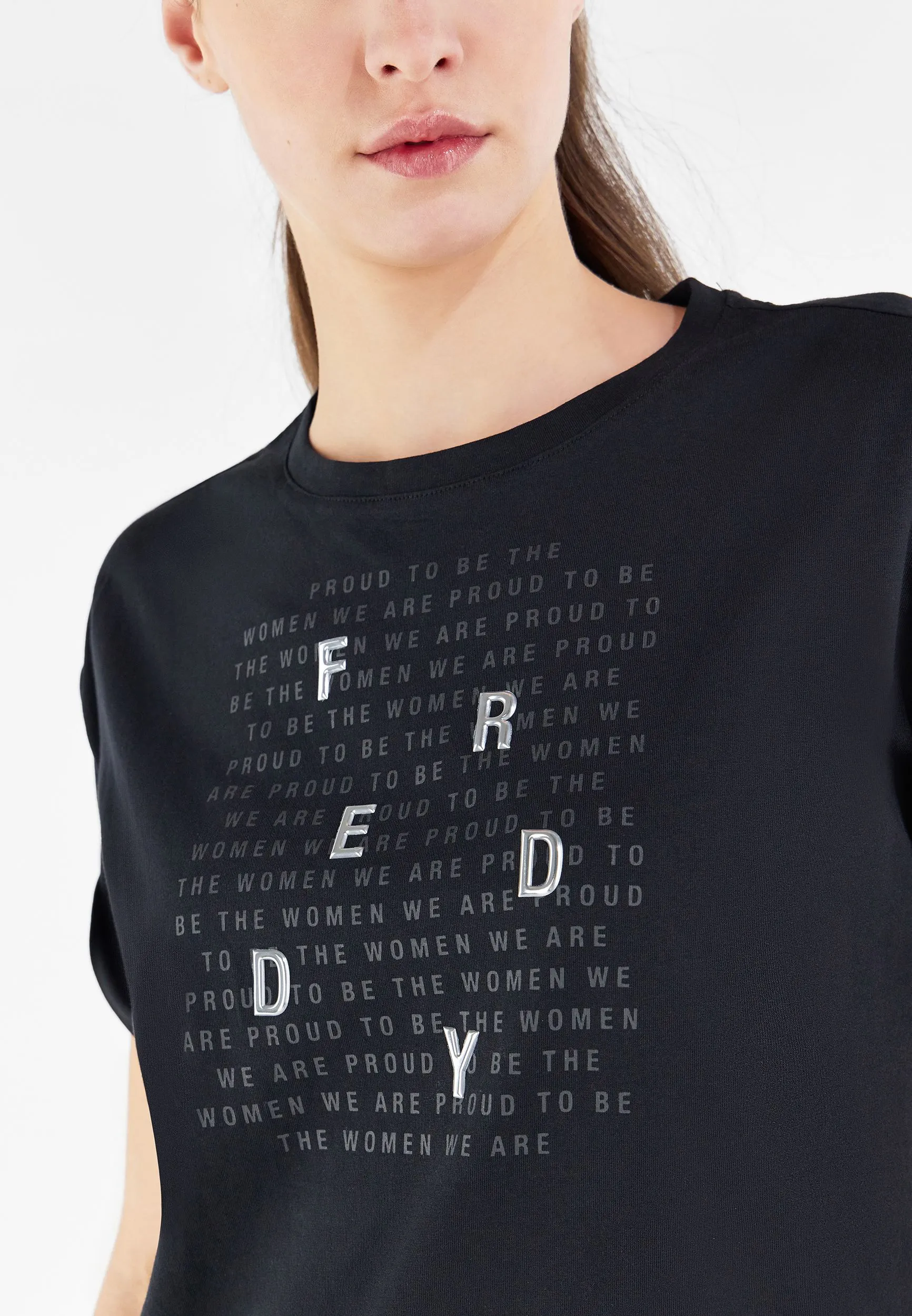 Freddy T-shirt con stampa S2WBCCT7 N black
