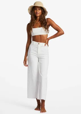 Free Fall High-Waist Pants - Salt Crystal