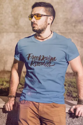 Free Man with Sunglasses Wearing T-Shirt PSD Fashion Mockup