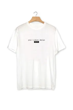 Free Plain White Realistic T-shirt Mockup PSD