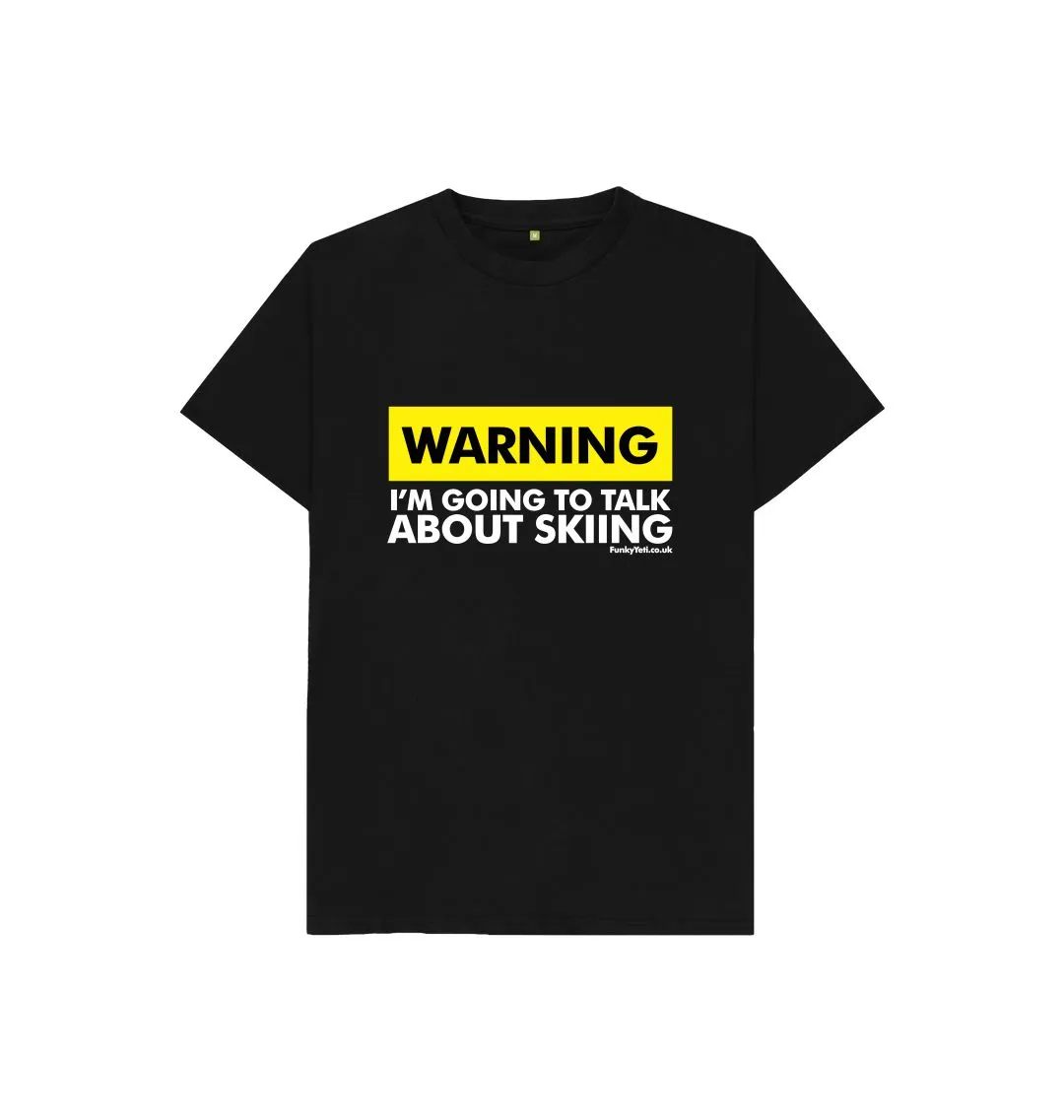 Funky Yeti Kids Tee - Warning, Skier!