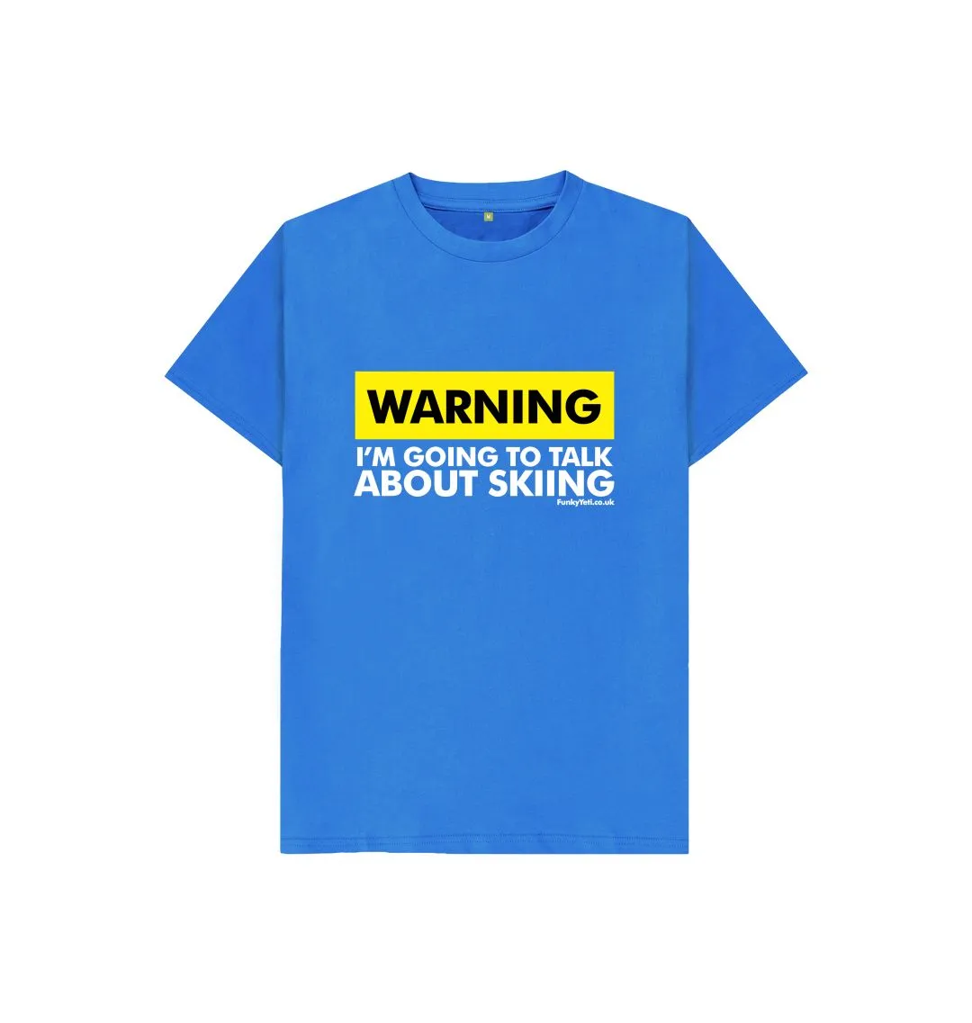 Funky Yeti Kids Tee - Warning, Skier!