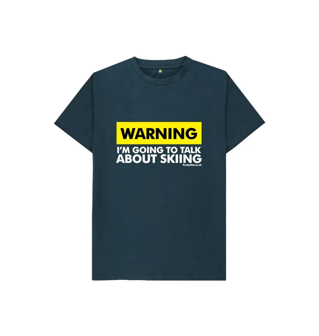 Funky Yeti Kids Tee - Warning, Skier!
