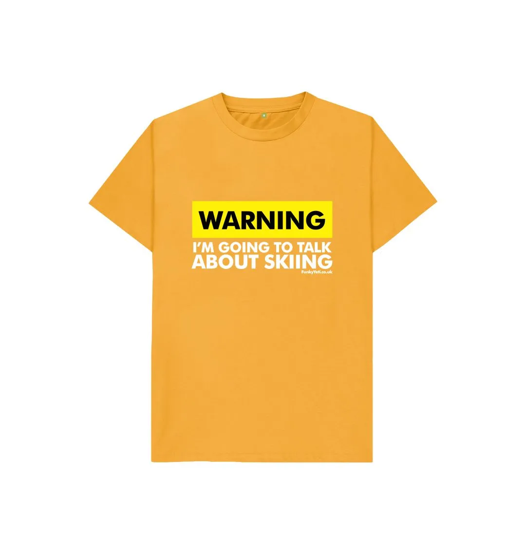Funky Yeti Kids Tee - Warning, Skier!