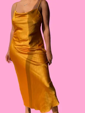 Gold Satin Slip Dress