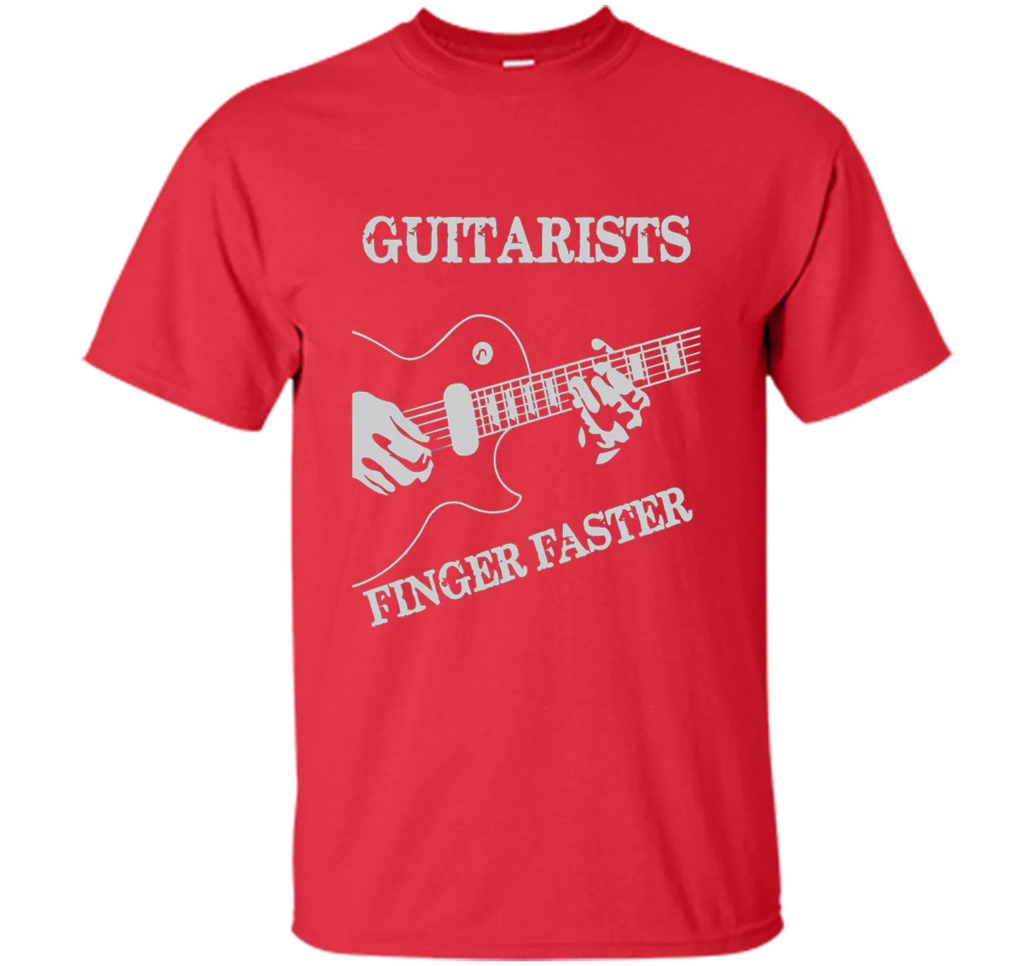 Guitar T-shirt : Guitarists Finger Faster!