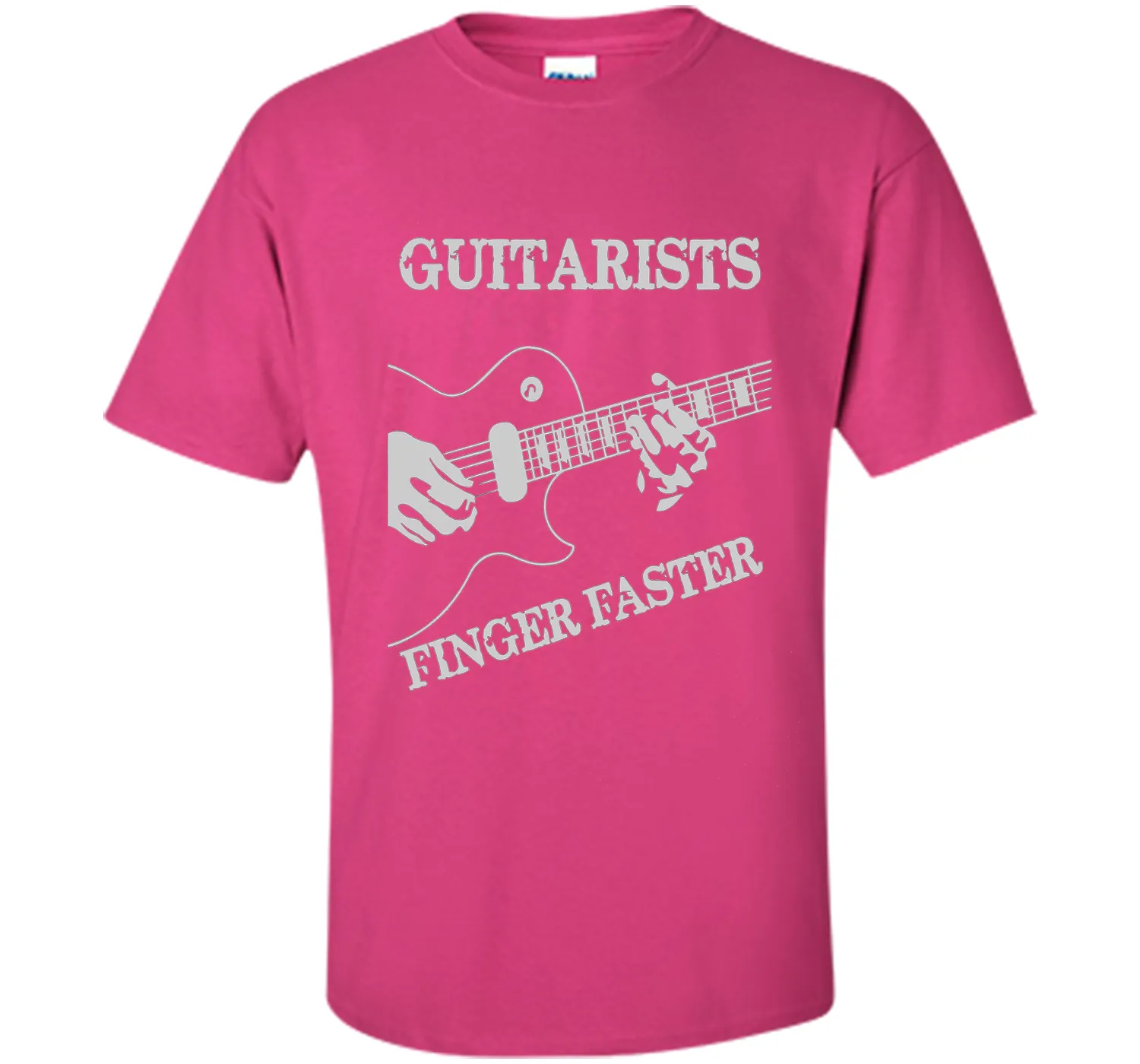 Guitar T-shirt : Guitarists Finger Faster!