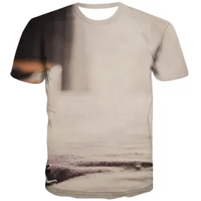 Guitar T-shirt Men Music T-shirts Graphic Wooden Tshirts Cool Metal Tshirt Printed