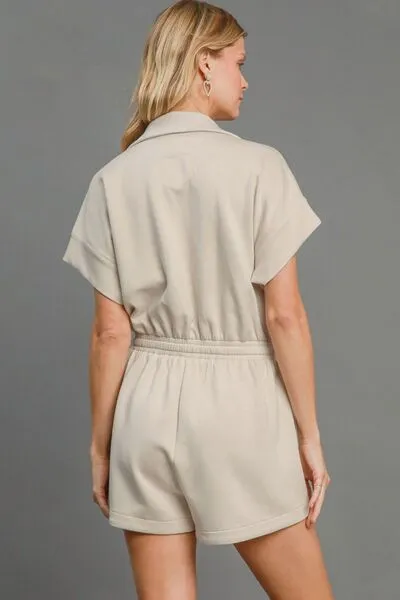 Half Sleeve Dolman Sleeved Romper