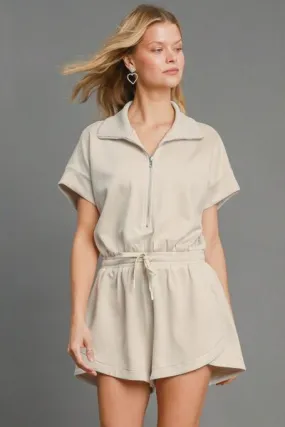 Half Sleeve Dolman Sleeved Romper