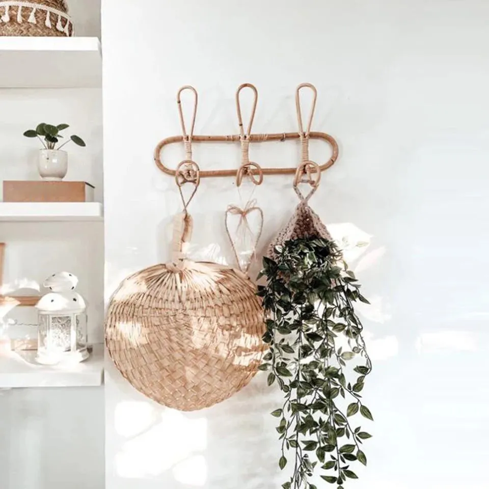 Handmade Rattan Clothes Hanger