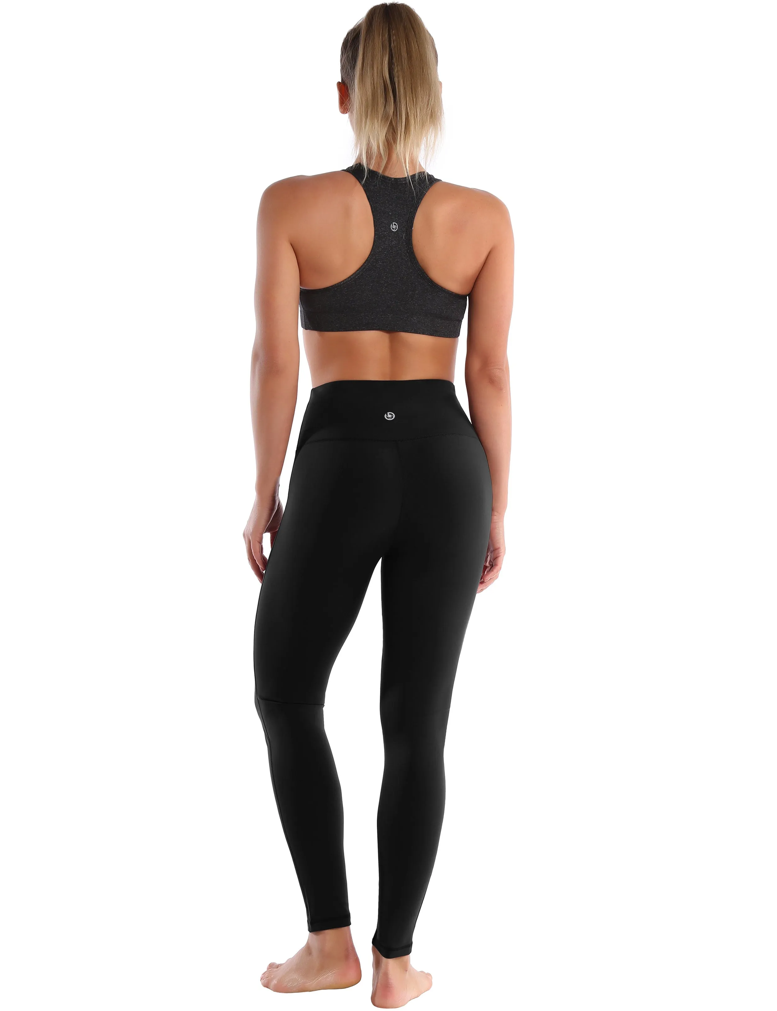 High Waist Side Line Gym Pants black_Gym