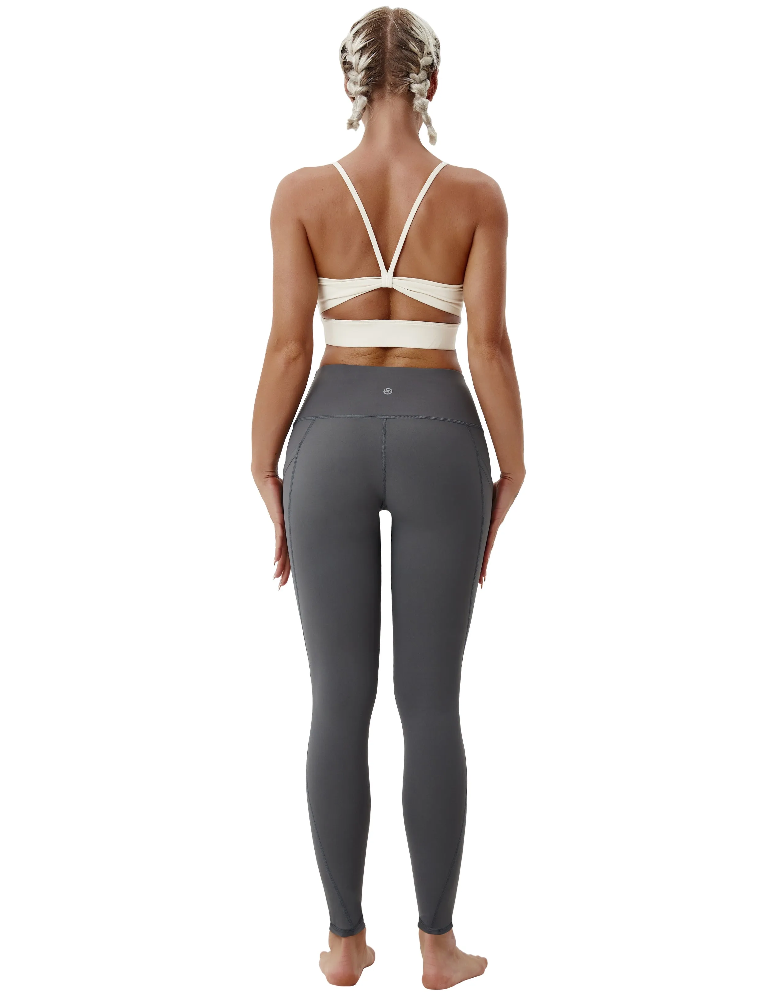 High Waist Side Pockets Jogging Pants shadowcharcoal_Jogging