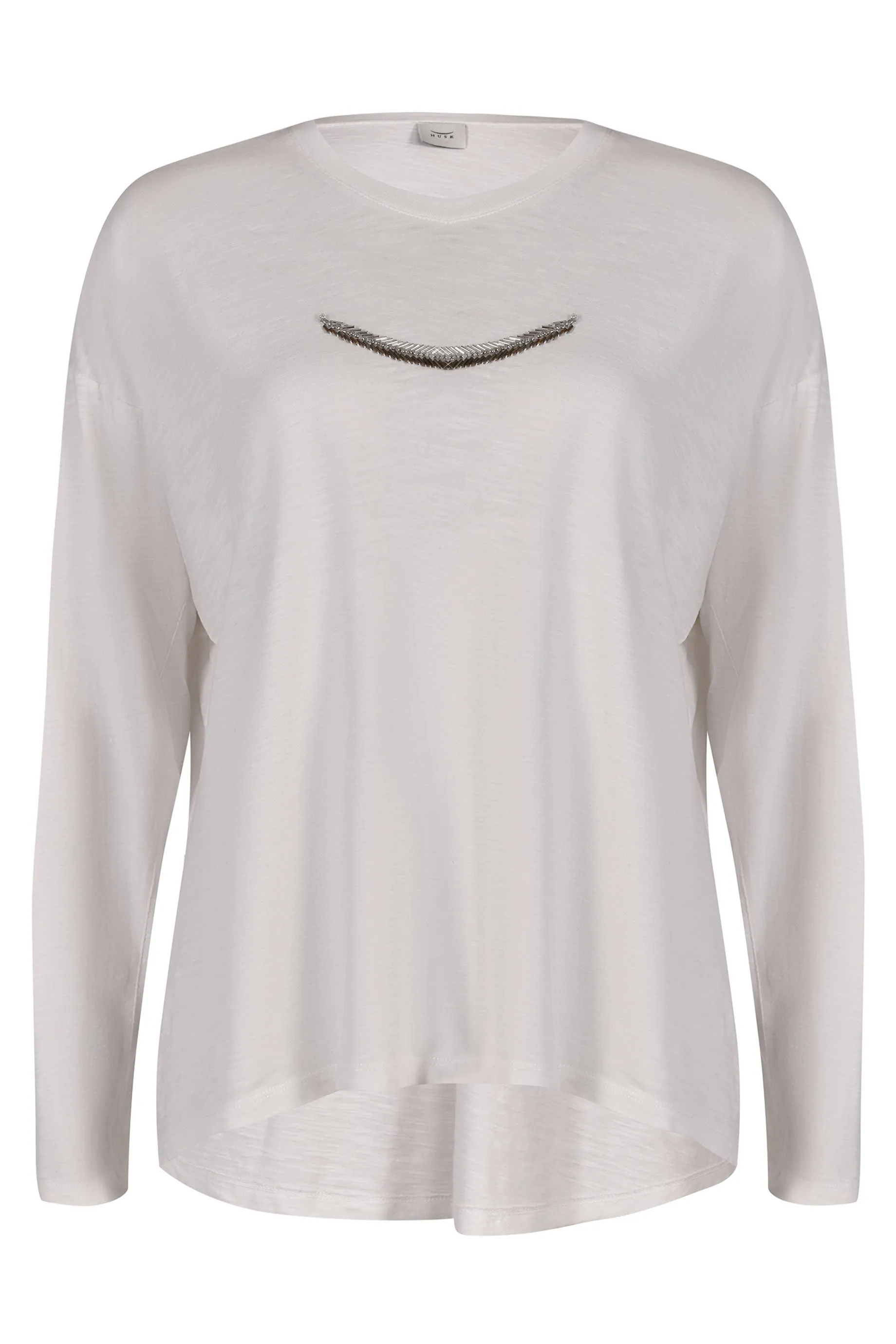 Husk Beaded Top - Oyster