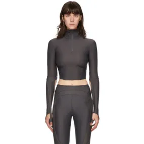 Hyein Seo Grey Half-Zip Sport Turtleneck