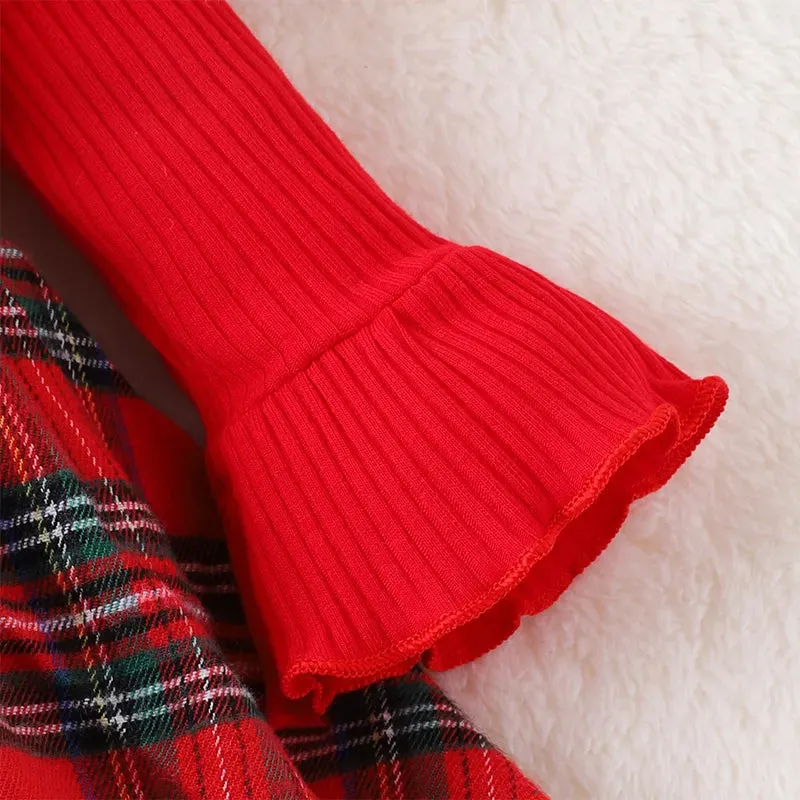Ivy Tartan Pinafore Romper Set